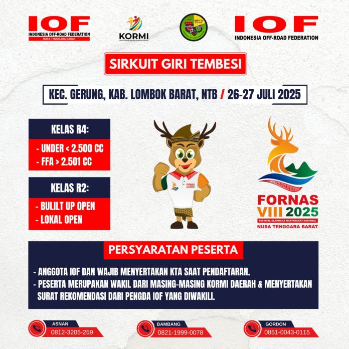 IOF FORNAS VIII NTB 2025